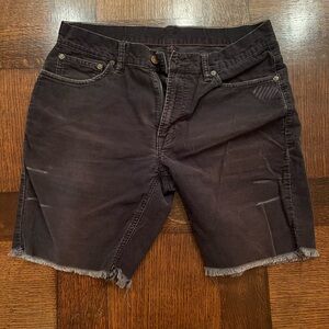 Men's Black Corduroy Shorts